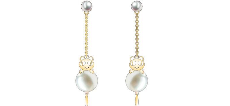 Exquisite High-Quality Gold Garfield Animal Jewelry Sets