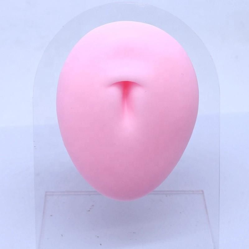Pink Color Display Model with Stand Soft Silicone Faux Real Artificial Piercing Model Wholesale Body Jewelry