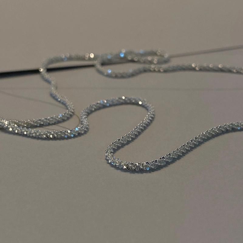 New Necklace 925 Sterling Silver Chain Jewelry Choker for Women