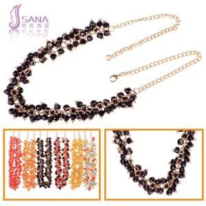 Unique Beaded Necklace Golden Chain Fashion Jewelry (SA-G 13042140750)