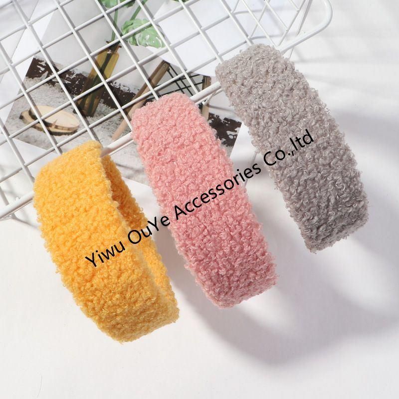 Customized Cute Lamb-Wool Korean-Style Wide-Brimmed Hairpin Hair Accessories Headhoop Hairhoop