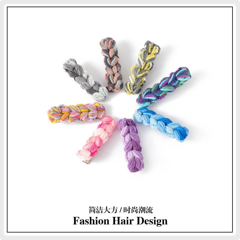 Fashion Jewelry Wool Twist Hundred with Girls Hair Clip