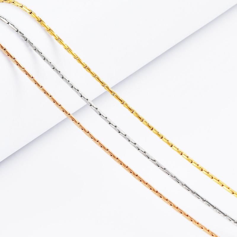 Hot Selling 18K Gold Plated Stainless Steel Round Wire Cable Boston Chain Jewelry for Beaded Necklace Bracelet Design