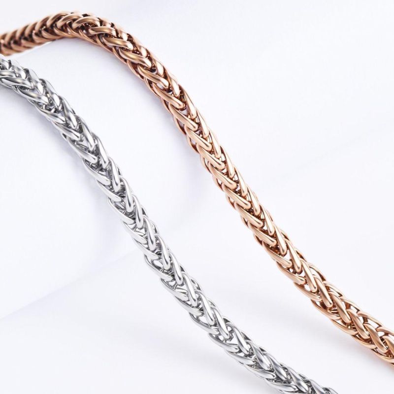 Hot Selling Accessories Chain Stainless Steel Jewelry Wheat 16-30′ Necklace for Man and Woman