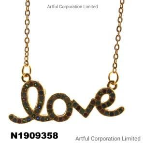 Gold Plating Multi-Color 925 Sterling Silver Necklace