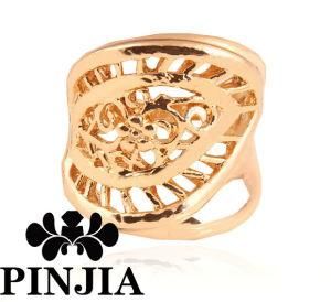 Hollow out Flower Alloy Golden Opening Ring