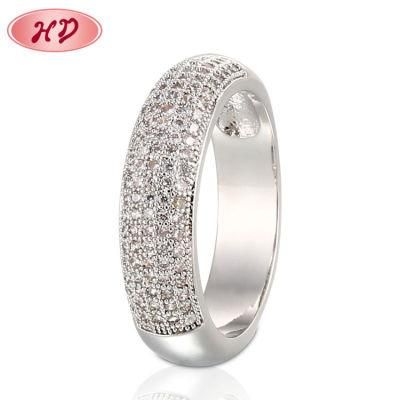 Fashion Wholesale American Gold Plated Paved Diamond Ring, 18K Gold Ring Woman Jewelry