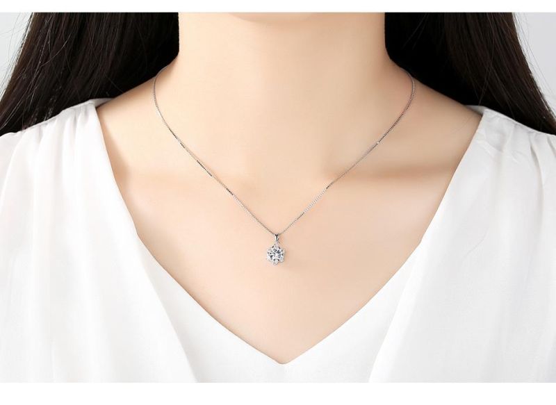 Hotsale Cubic Zircon Snowflake Sterling Silver Rings Pendant Necklace