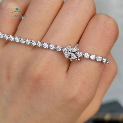 Tembo Star Jewelry 18K White Gold Round Shape and Shape Hpht Lab Grown Diamond Tennis Bracelet Buyer