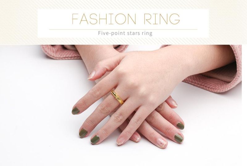 Hot Sale Popular Copper Wedding Jewelry Fashion Star Finger Ring