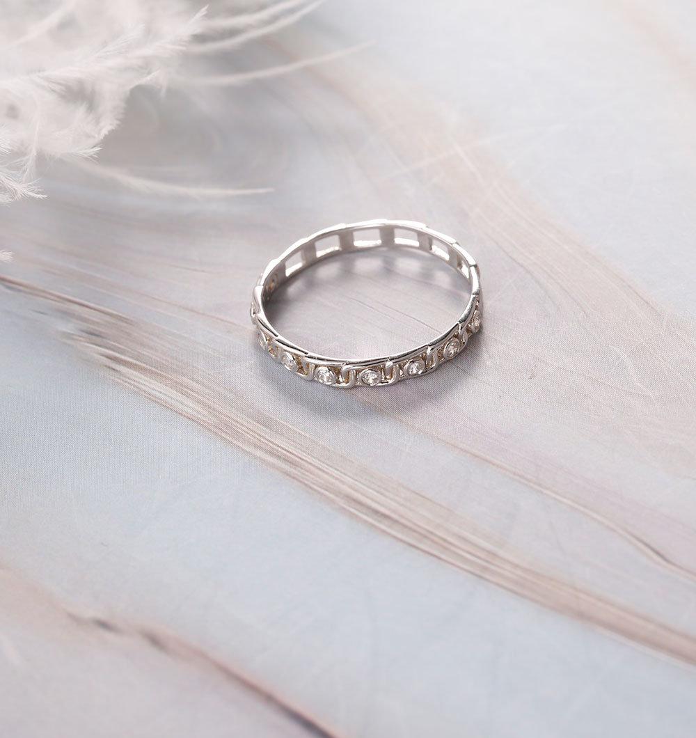 Fashion Accessories Factory Wholesale Elegant Fine Jewellery Charm 925 Sterling Silver Bezel Setting Zircon Ring Jewelry