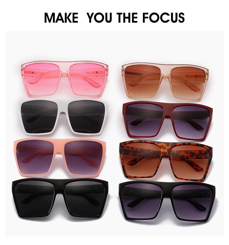 Large Frame Sunglasses Women Square Bright Black Personality Sunglasses