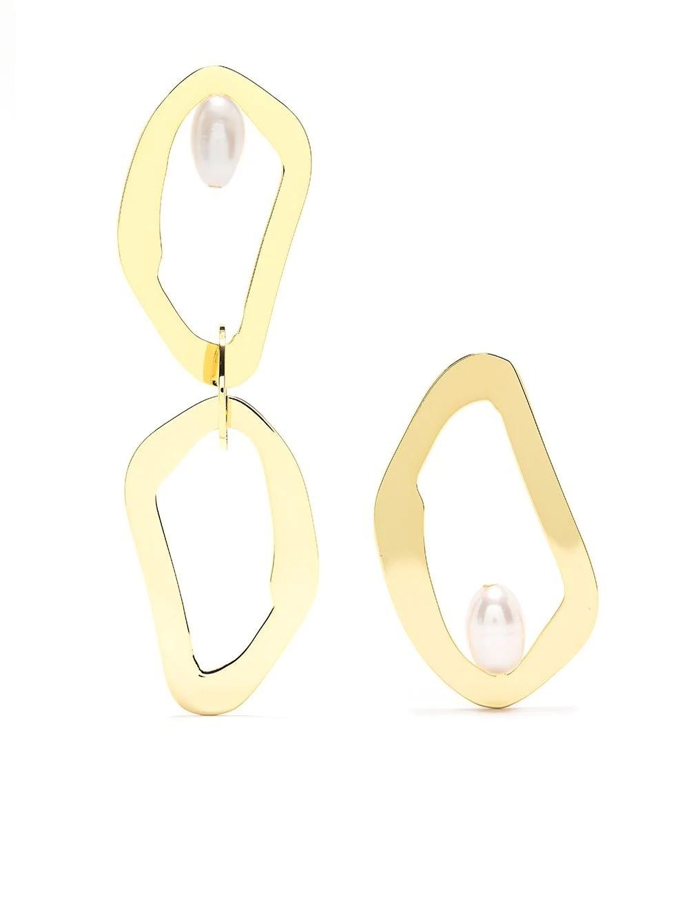Fashion Temperament Irregular Geometric Hollow Earrings Jewelry