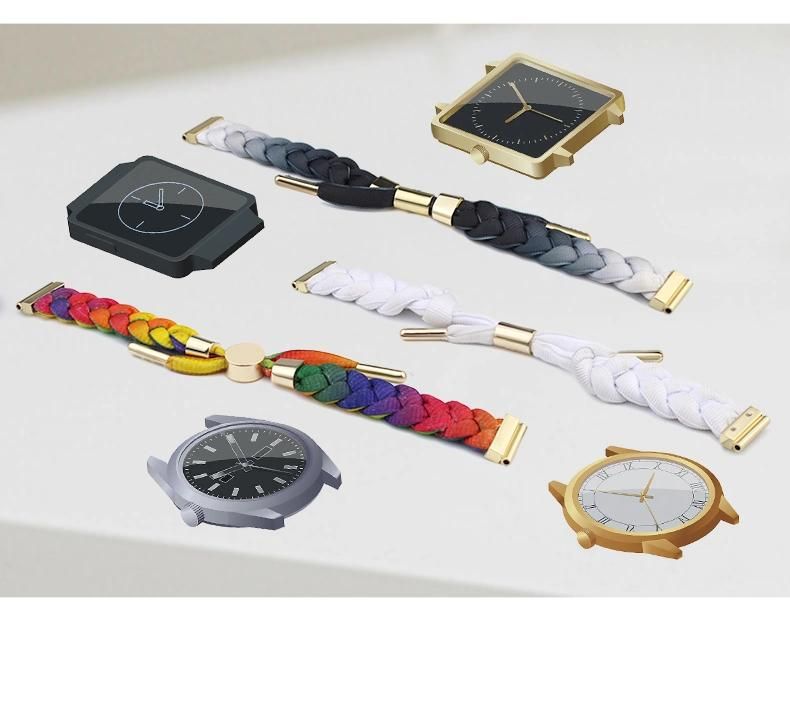 Rainbow Color Shoelace Woven Bracelet Watchband