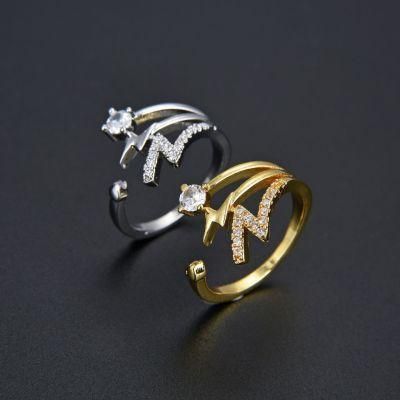Fashion Flashing Lighting Ring Can Adjustment Filling Zircon Ring