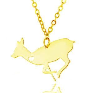 Promotion Gift Fashion Stainless Steel Tag Fawn Necklace Jewelry