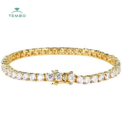 Economical Custom Synthetic Rough Thin 18K Diamond Bracelet Women