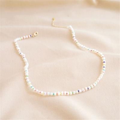 Seed Bead and Freshwater Seed Pearl Necklace for Fashion Jewelry