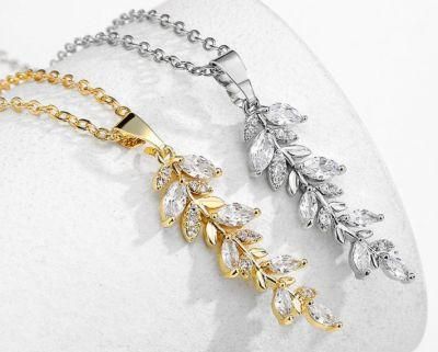 Wedding Pear CZ Necklace Jewelry, Bridal Pear CZ Neckalce Jewelry Set, Rose Gold CZ Necklace