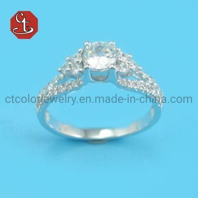 Modern Fashion Women Ring Trend White AAA Crystal Zircon Engagement Design Rings for Women Wedding Jewelry Gift