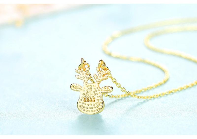 Fashion Jewelry Gold Plated Simple Pendant Necklace