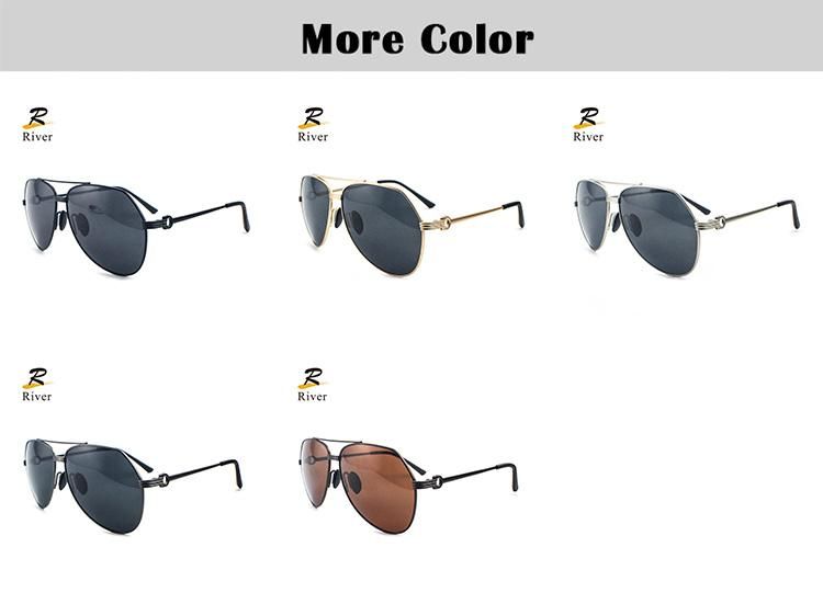 New Polygon Double Beam Design Stock Polarized Men Sunglasses