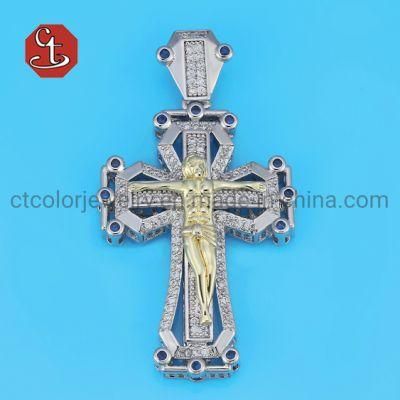 Crucifix Jesus Cross Silver or Brass Necklace Pendant Jesus Christ Crucifix Necklaces Jewelry Men and Women