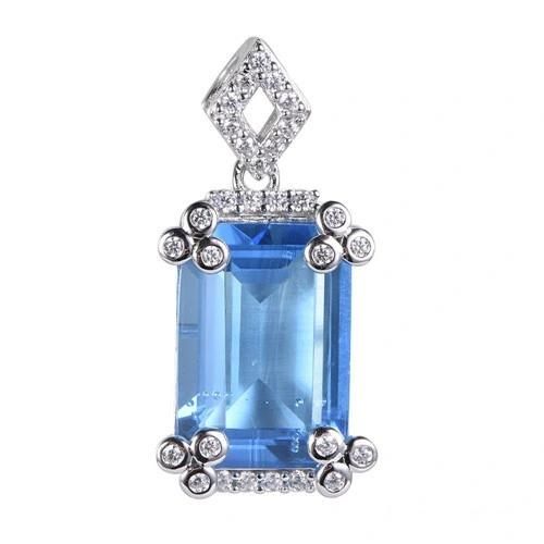 925 Silver Main Stone Glass Earring for Girls