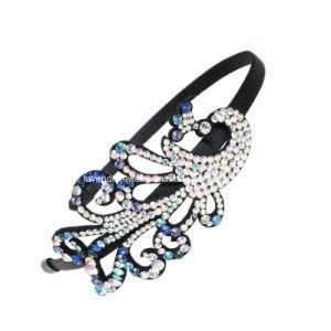 Peacock Hair Band with Rhinestone Hair Ornaments for Girls
