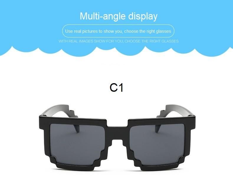 2021 New Mosaic Super Cute Rainbow Lattice Children′ S Sunglasses