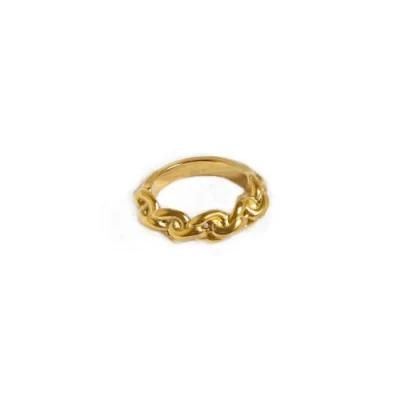Manufacturer Custom Gold Quality Jewelry New Arrivals Stainless Steel Gold Plated Ring, Trending Rings Women, OEM Ring