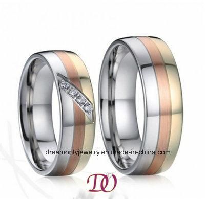 Tri-Color Steel Ring Three Color Stainless Steel Ring