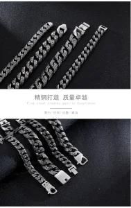 Fasahion Multi-Ring Interlocking Pattern Totem Stainless Steel Bracelet for Men