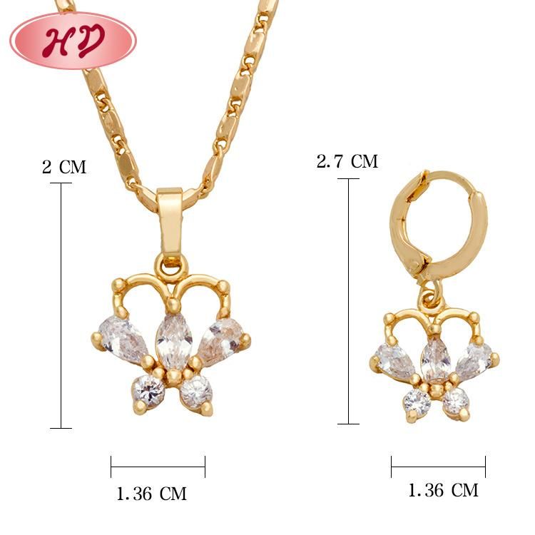 New Design Cubic Zirconia Jewelry Set with Necklace for Women