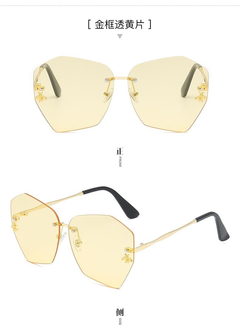 Rhinestone Square Sunglasses Luxury Wood Diamond Carter Sun Glasses Fashion Mens Rimless Sunglass Shade Eyewear