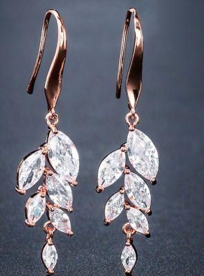 Bridal Pear CZ Earring Jewelry Set, Wedding Pear CZ Earring Jewelry Set, Bridesmaid Earring