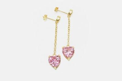 Temperament Earrings Female Gold-Plated Earrings Wholesale Heart-Shaped Earrings