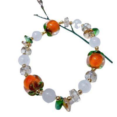 Fashion Jewelry Persimmon Ruyi Crystal Bracelet