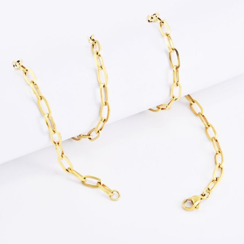 Wholesale Gold Plated Necklace Square Wire Cable Chain for Bracelet Necklace Jewelry Making