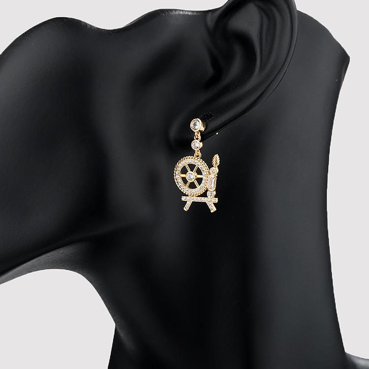 18K Gold Plated Stud Earring, Fashion Earring Jewelry, Earring Screwback