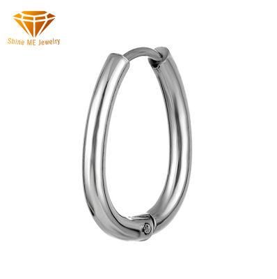 Body Jewelry Titanium Steel Stainless Steel U-Shaped Round Wire Coil Ear Hoop Earrings Are Not Allergic to All-Match Coil Earrings Ssp878