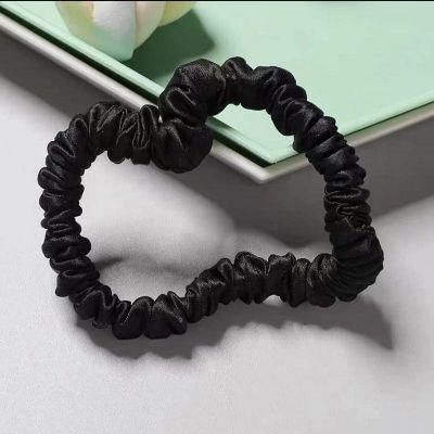 Skinny Soft Silk Scrunchies for Hair Tie Women Accessories