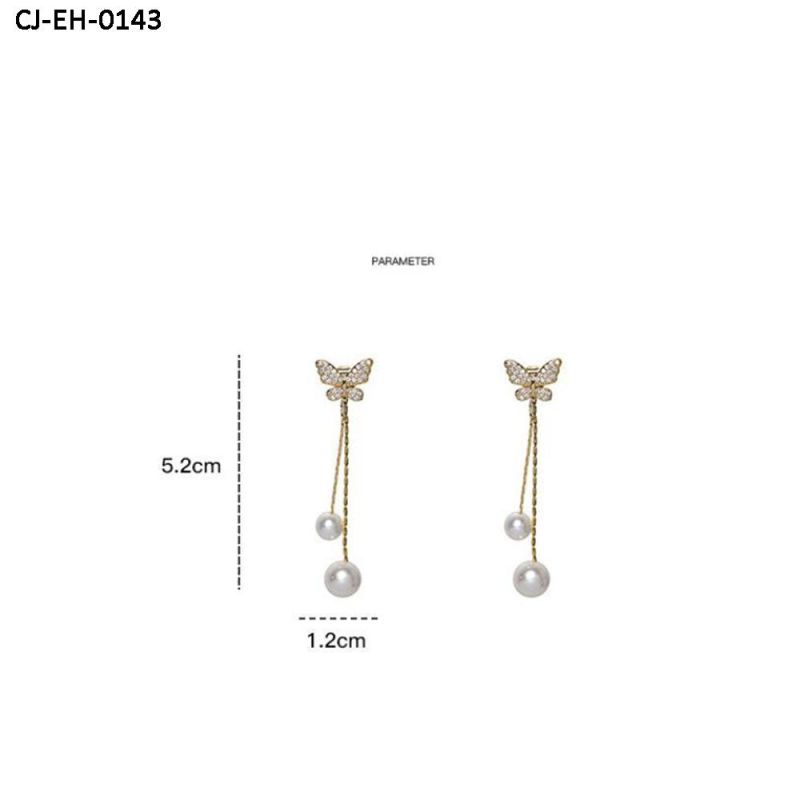 925 Silver Needle Korean Fashion Sweet Temperament All-Match Women Earrings Butterfly