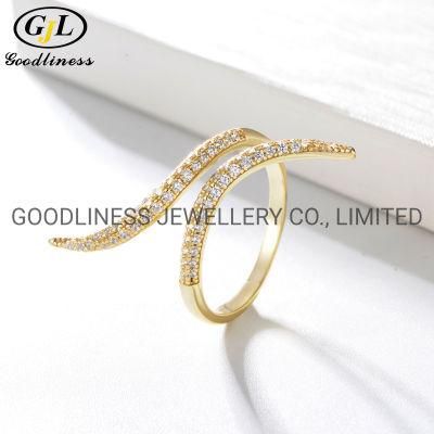 925 Sterling Silver Jewelry Micro Pave CZ Adjustable Rings