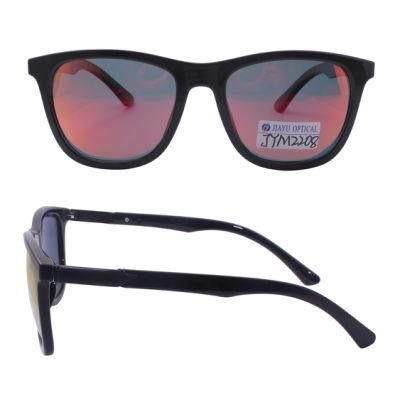 Mirror Lenses New Trendy UV400 Custom Plastic Sunglasses with Metal Hinge