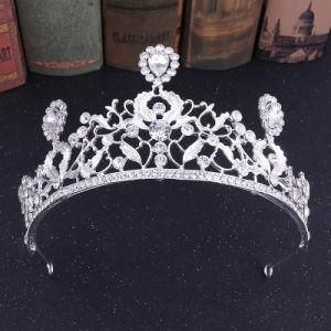 Wholesale Bridal Tiaras Alloy Hair Ornaments Fashion Jewelry King Crown
