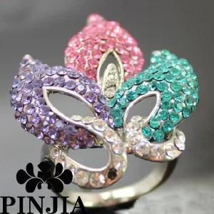 Multi Colour Crystals Fashion Statement Cocktail Fashion Ring