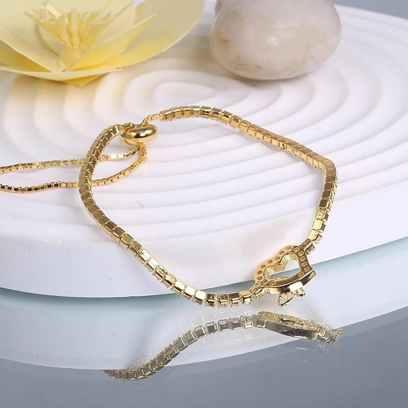 Fashion Accessories Fashion Jewelry Gold Plated AAA Shining Moissanite Cubic Zirconia Hip Hop Butterflies Bracelet