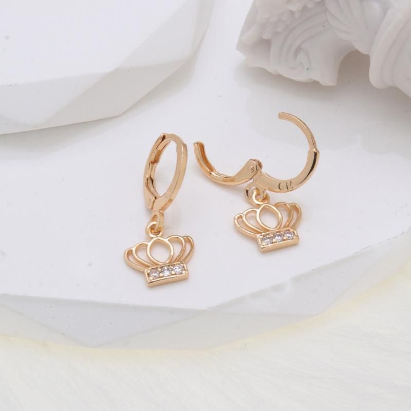 Crown Fashion Gold Plated Glamour Women′ S Earrings