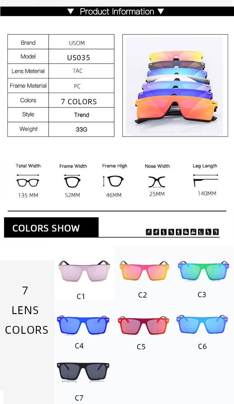 Customizable Logo UV400 Polarized Sunglasses Fashion Mens Cool Sun Glasses